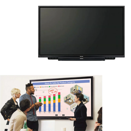 AQUOS BOARD PN-CE701H TODO-EN-UNO: PIZARRÓN INTERACTIVO Y MONITOR PROFESIONAL DE 70" MULTI-TOUCH (HASTA 10 PUNTOS SIMULTANEOS) CON CLIENTE LIGERO COMO PLAYER DE SEÑALIZACIÓN DIGITAL, REQUIERE DE BASE PARA FIJAR A MURO O PEDESTAL CON RUEDAS (NO INCLUIDOS)