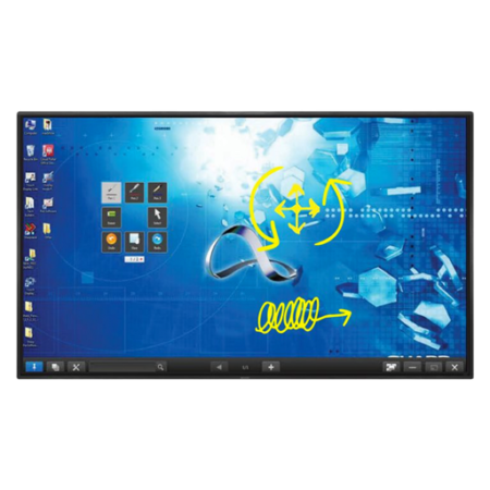 AQUOS BOARD 4W-B86FT5U: PIZARRON INTERACTIVO Y MONITOR PROFESIONAL DE 86" MULTI-TOUCH (HASTA 20 PUNTOS SIMULTANEOS) VERSIÓN SENCILLA (REQUIERE DE COMPUTADORA ADICIONAL Y REQUIERE DE BASE PARA FIJAR A MURO O PEDESTAL CON RUEDAS, NO INCLUIDOS)